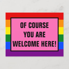 Cartão Postal Você é bem-vindo ao cliente LGBTQ Rainbow Prie