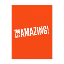 Você é incrível! Laranja e Branco