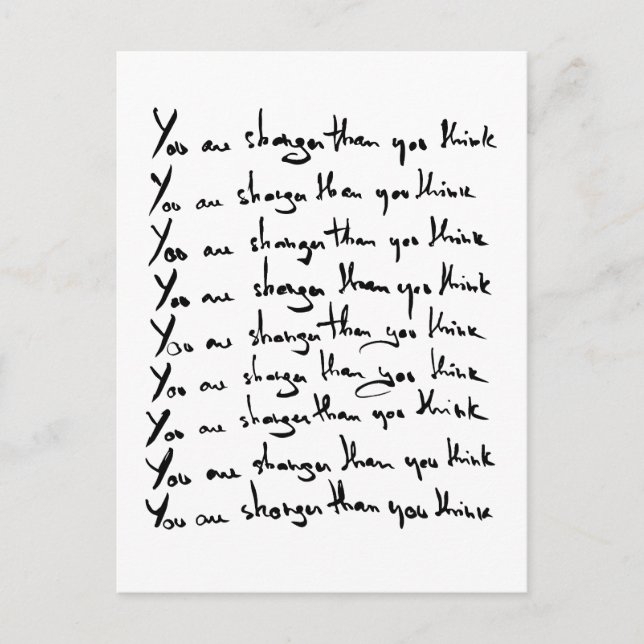 Cartão Postal Você é mais forte do que pensa! (Frente)