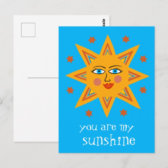 Cartão Postal Você é meu Sol Alegre CUSTOM (Frente/Verso)