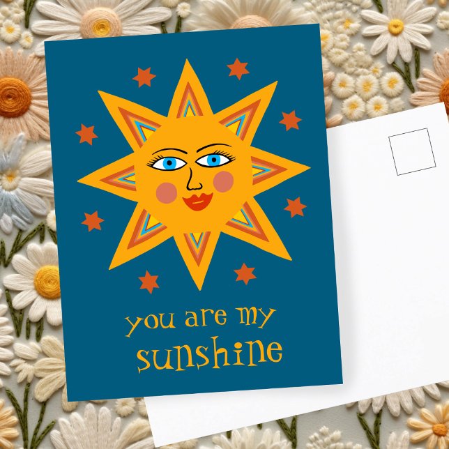 Cartão Postal Você é meu Sol Alegre CUSTOM (You are my Sunshine Cheerful Sun CUSTOM Postcard
)
