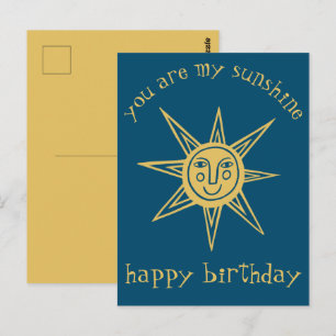 Cartão Postal Você é meu sol FELIZ ANIVERSÁRIO PERSONALIZADO