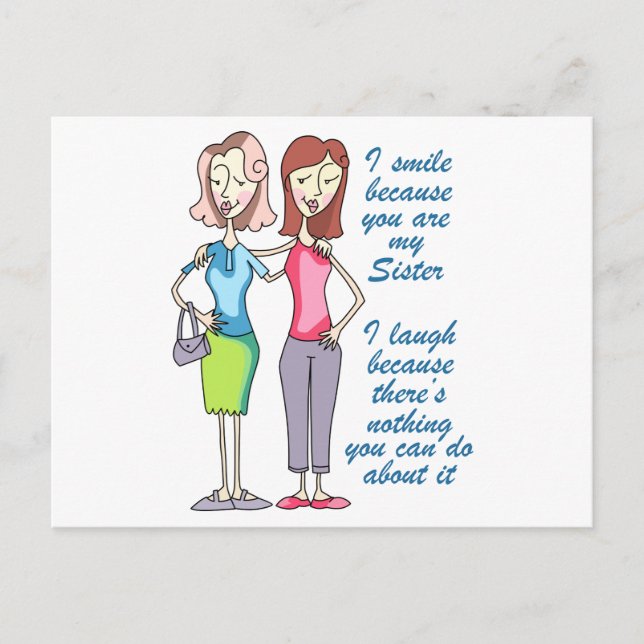 Cartão Postal Você é minha irmã (Frente)