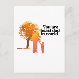 Cartão Postal Você é o melhor Pai do mundo - Typo de coração