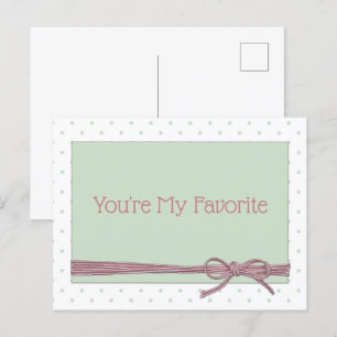 Cartão Postal Você é o meu favorito ligado com um cartão-postal 