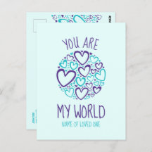 Você é o meu Mundo Corações Roxos Azuis para um Am