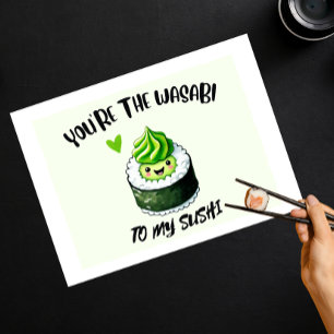 Cartão Postal Você é o WASABI do meu SUSHI - Post Cute & Quirky
