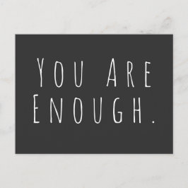 Cartão Postal VOCÊ É SUFICIENTE | Gráfico de Arte de Palavras In