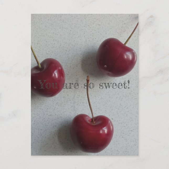 Cartão Postal Você É Tão Doce Cherry (Frente)