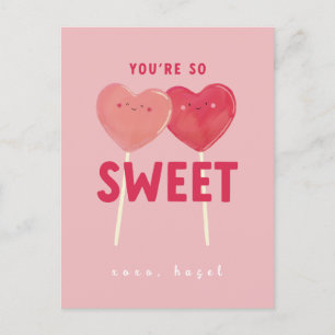 Cartão Postal Você é tão doce Namorados de sala de aula para cri