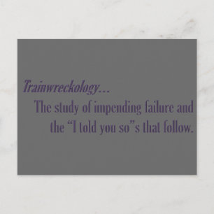 Cartão Postal Você é um desastre de trem esperando acontecer