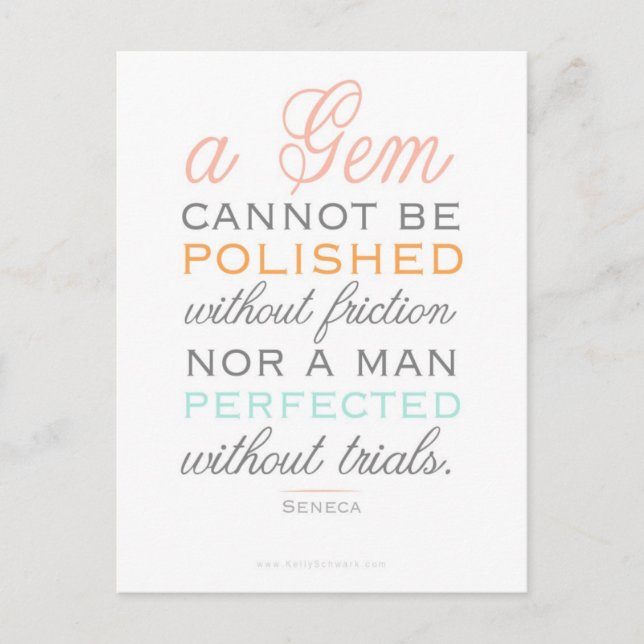 Cartão Postal Você é um Design de Gem por Kelly Schwark (Frente)