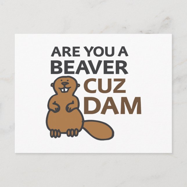 Cartão Postal Você É Uma Barragem De Beaver Cuz (Frente)