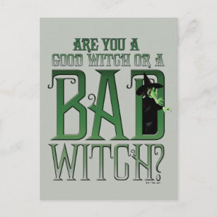 Cartão Postal Você É Uma Boa Bruxa Ou Uma Má Bruxa?