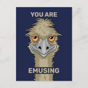 Cartão Postal Você Está Emusando Engraçado Emu Pun