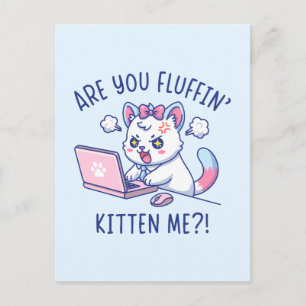 Cartão Postal Você Está Me Tirando, Gatito - Humor de Escritório