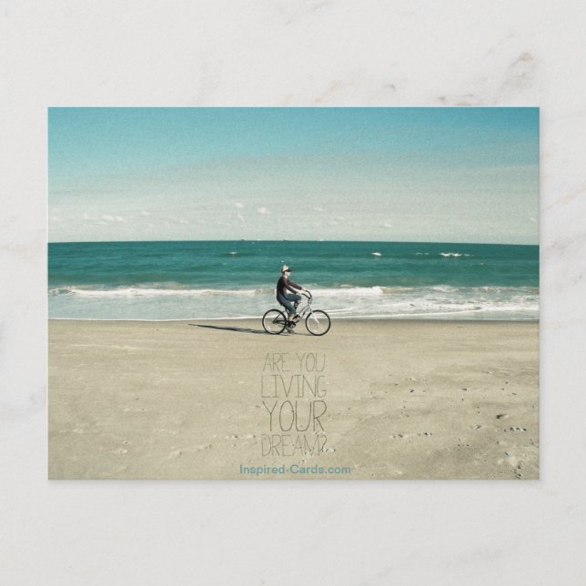 Cartão Postal Você está vivendo seu sonho? (Frente)