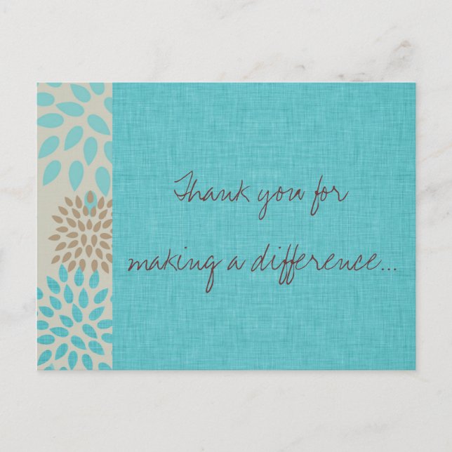 Cartão Postal Você Faz a Diferença (Frente)