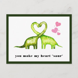 Cartão Postal Você Faz Meu Coração "Saur" | Dinossauro Fofo