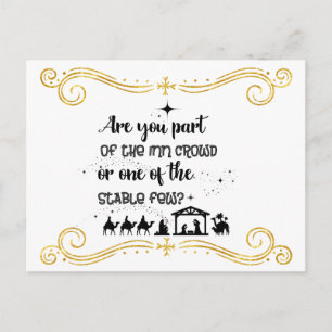Cartão Postal Você Faz Parte Da Multidão Inn? Natal cristão
