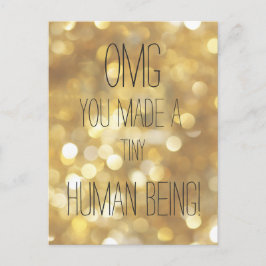 Cartão Postal Você fez uma pequena citação Dourada e divertida p