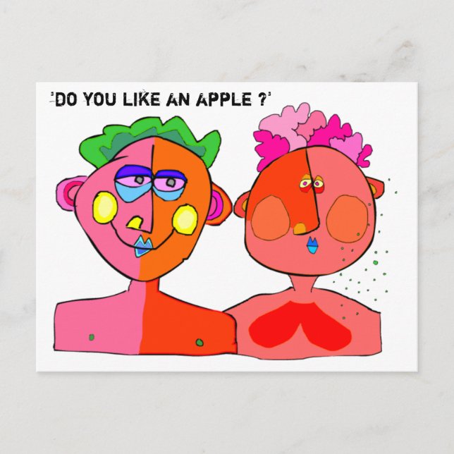 Cartão Postal Você gosta de maçã? (Frente)