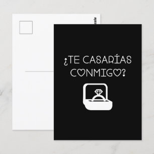 Cartão Postal Você Me Casado? Proposta de Te Casarias Conmigo?