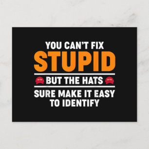 Cartão Postal Você não consegue consertar o estúpido, mas o chap