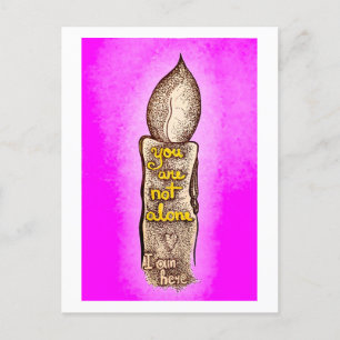 Cartão Postal Você não está sozinho citação de amizade que ama P