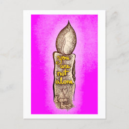 Cartão Postal Você não está sozinho Citação de amizade que ama r