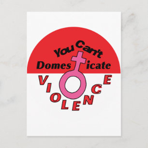 Cartão Postal Você não pode Domesticar a Violência - Design f