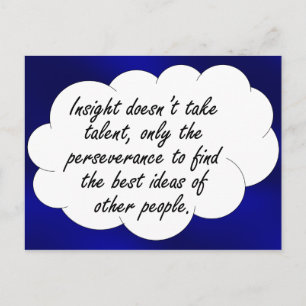 Cartão Postal Você não precisa de talento para ter uma visão exc