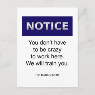 Cartão Postal Você não precisa estar louco para notar o engraçad