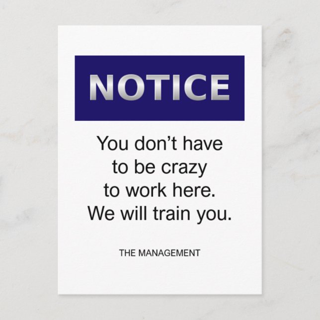 Cartão Postal Você não precisa estar louco para notar o engraçad (Frente)