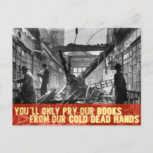 Cartão Postal Você nunca pega nossos livros (Frente)