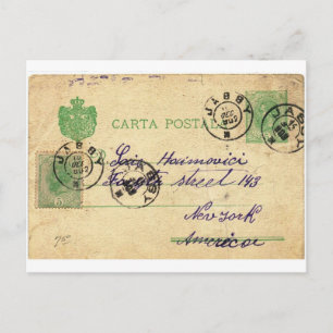 Cartão Postal Você pode decifrar este escrevendo vintage?