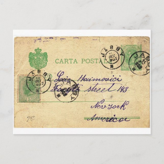 Cartão Postal Você pode decifrar este escrevendo vintage? (Frente)