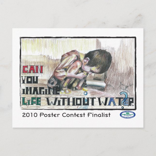 Cartão Postal Você Pode Imaginar A Vida Sem Água? (Frente)