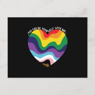 Cartão Postal Você Pode Ser Você Mesmo Comigo LGBT Transgênero G