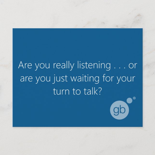 Cartão Postal Você realmente está ouvindo? (Frente)