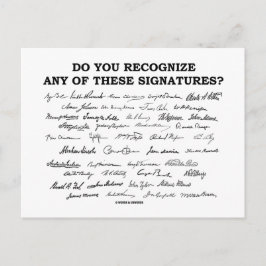 Cartão Postal Você Reconhece Alguma Destas Assinaturas?