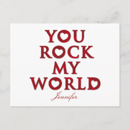Cartão Postal Você Rock My World