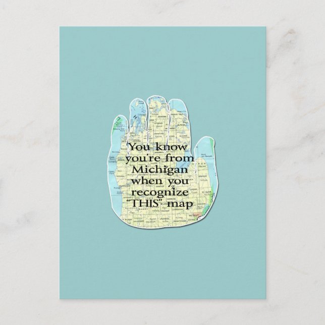 Cartão Postal Você sabe que é de Michigan quando (Frente)