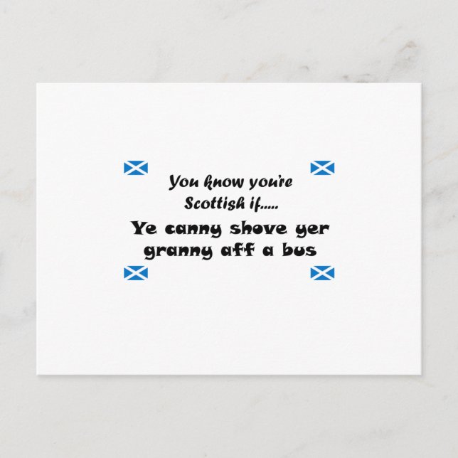 Cartão Postal Você sabe que é escocês.... (Frente)
