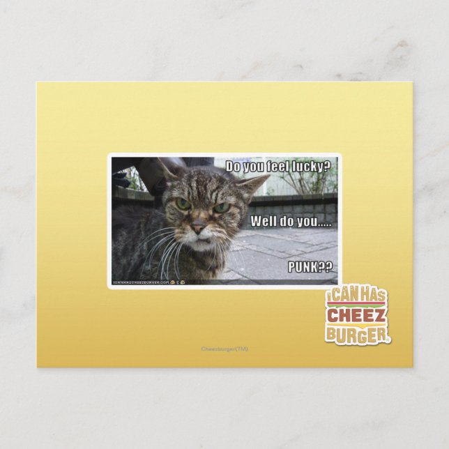Cartão Postal Você se sente sortudo? (Frente)