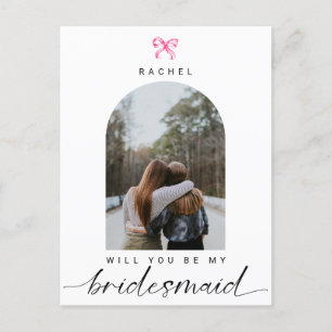 Cartão Postal Você será meu Arco de Bridesmaid Coquette Modern?