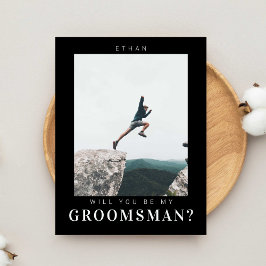 Cartão Postal Você será meu Padrinho de casamento Mínimo Foto Mo