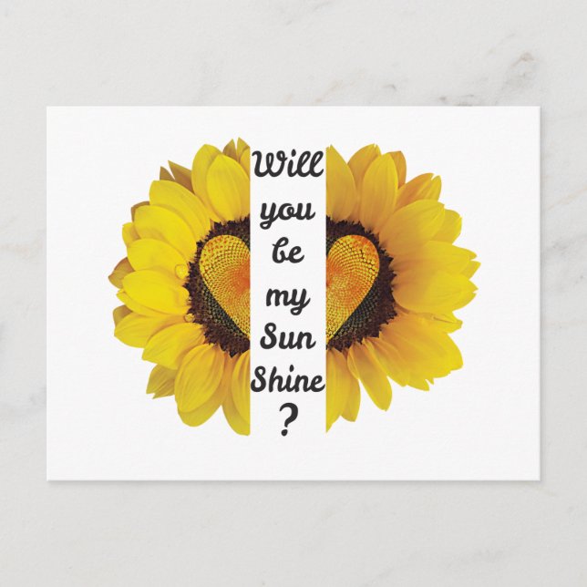 Cartão Postal Você será meu sol? (Frente)
