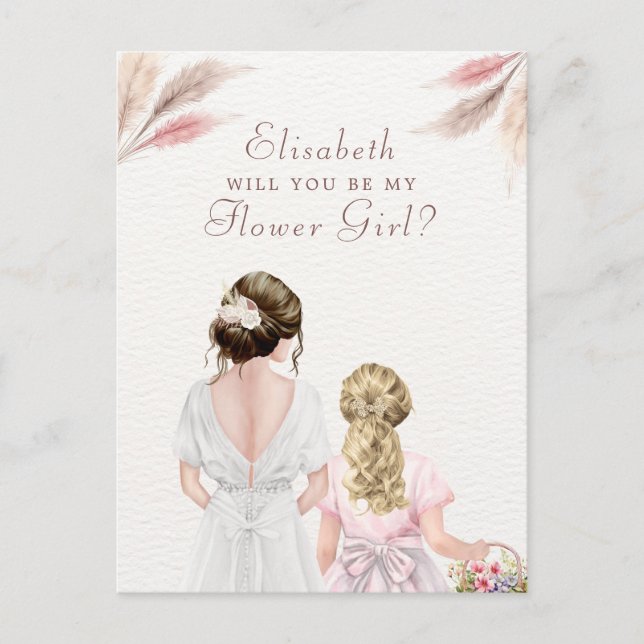 Cartão Postal Você Será Minha Proposta De Festa De Branca De Men (Frente)