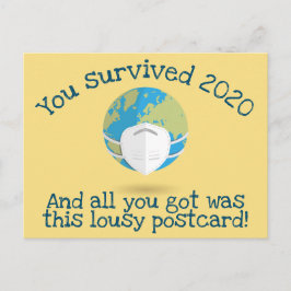 Cartão Postal Você Sobreviveu A 2020 Engraçado Ano Novo